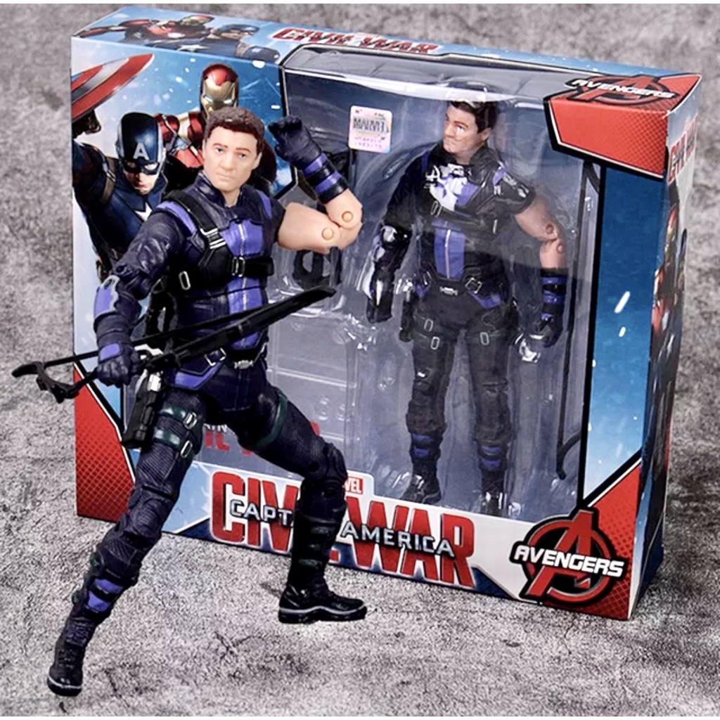 HAWKEYE ZD TOYS (แท้) Marvel Captain America: Civil War  ฮอล์คอาย Action Figure 18 cm