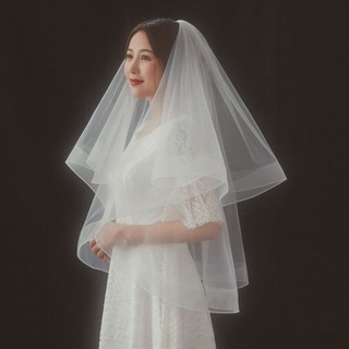 Autux Tulle ผ้าคลุมหน้าสีขาวสําหรับเจ้าสาว