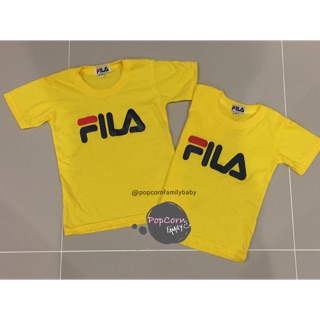 เสื้อยืดครอบครัว สกรีน Fila สีเหลือง