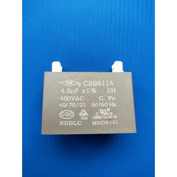 C. คอนเดนเซอร์พัดลมแอร์ 4.5 uf 450V