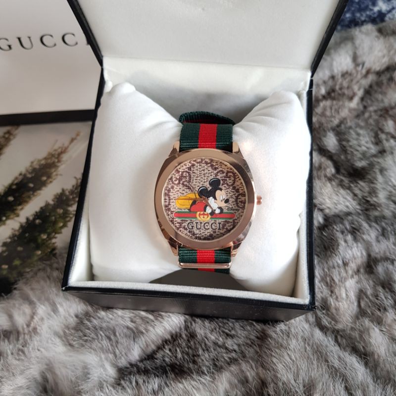 นาฬิกา Gucci  นาฬิกาแฟชั่นกุชชี่ 📌ส่งฟรี นาฬิกาข้อมือ นาฬิกาผู้หญิง Gucci Micky Watch พร้อมส่ง