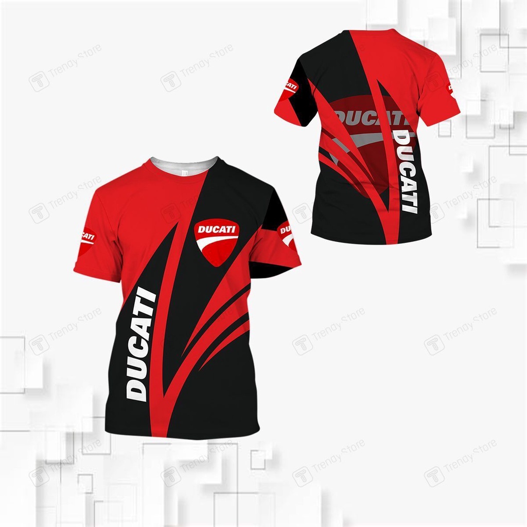 DUCATI 3D All Over พิมพ์ด้านบนผู้ชายขนาด S-5XL