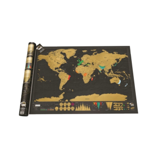 "[คลิกแบนเนอร์ เพื่อเก็บโค้ด]" Scratch Map แผนที่โลกขูดได้ แผนที่โลกติดผนัง สีสันสวยงาม ✅ แถมที่ขูดแผนที่ทุกออเดอร์