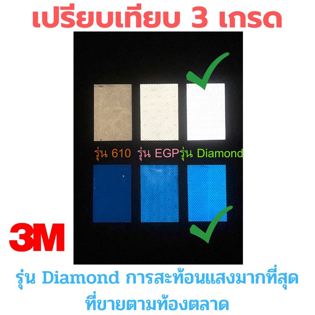 [ขนาด1x15 ขั้นต่ำ 3 ชิ้น‼️] สติ๊กเกอร์สะท้อนแสงยี่ห้อ 3M ติดรถยนต์  แบบเส้น ขนาด 1x15, 3x15, 5x15 ซม. - รูปที่ 4