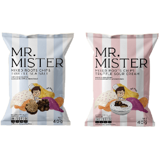 Mr.Mister Mixed Roots Chips ขนมมันหวาน3 สี ผสมเผือกทอดอบกรอบ - 2ซอง