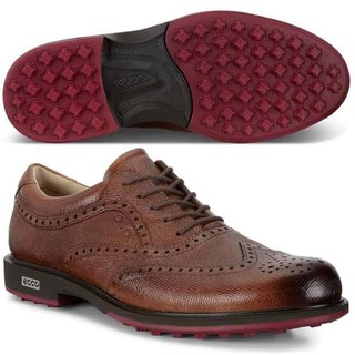 Ecco Tour Golf Shoes Hybrid Lion รองเท้ากอล์ฟสำหรับผู้ชาย สีน้ำตาลและดำ