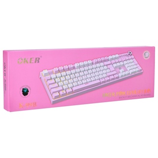 OKER K-99B Pink Evolutiom Backlit Mechanical Keyboard คีย์บอร์ดเกมมิ่ง