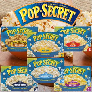 🍿 ป๊อปซีเคร็ท เมล็ดข้าวโพดดิบ 🍿สำหรับไมโครเวฟ PopSecret Microwave Popcorn