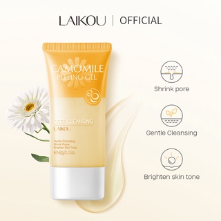 LAIKOU Camomile Natural Facial Exfoliating Gel Body Arm Leg Scrub Cream Remove Dead Skin Skin Care 60g.