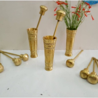 ฺBrass byfa B1012 ตะบันหมากลายโบราณ หัวกลม 5นิ้ว