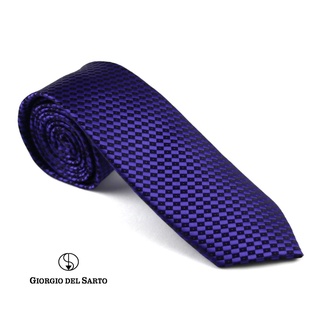 Giorgio Del Sarto Necktie Purple Fabric Texture เนคไทสีม่วงมีเท็กเจอร์