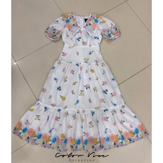 Maxi Dress แขนตุ๊กตา Tag : One One