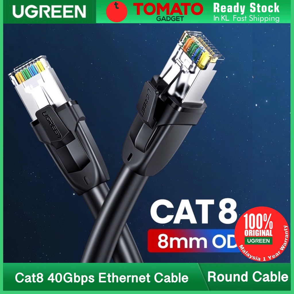 UGREEN CAT 8 Ethernet Cable Network Cable Lan Cable for Router Laptop (สายกลม)