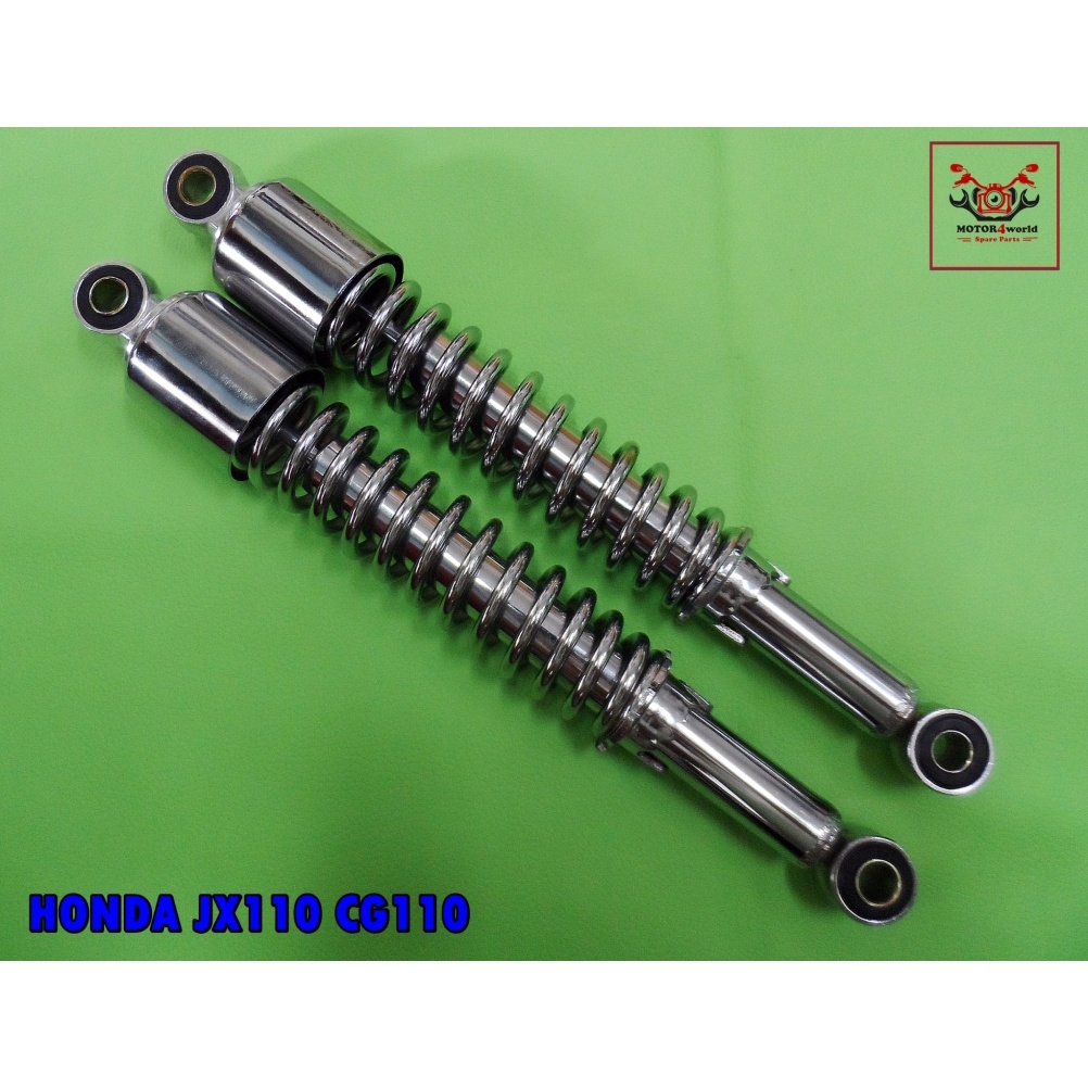 "CHROME" REAR SHOCK SET Fit For HONDA JX110 CG110 // โช๊คหลัง สปริงชุบโครเมี่ยม ซ้าย และ ขวา