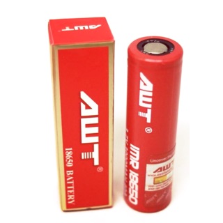 ถ่านชาร์จ AWT IMR 18650 3000mAh สีแดง แบบแท้ (1 ก้อน)