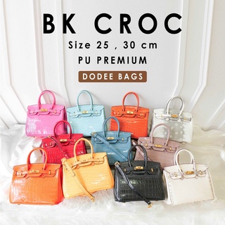 กระเป๋าทรง BK Crocodile ลายหนังจระเข้ Size 25 &amp; 30 cm