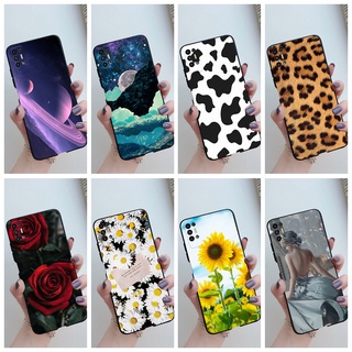 Tecno Pova 2 LE7 เคสหรูหรา ท้องฟ้าเต็มไปด้วยดวงดาว วัว พิมพ์ ซิลิโคนนิ่ม TPU เจลลี่ เคสโทรศัพท์ Tecno Pova 2 Pova2 เคส