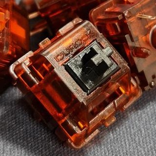 [Tactile] JWK DUROCK BloodLust/Dark Amber T1 TACTILE SWITCH 65 g x1 สวิทช์สองจังหวะNylon Housing สีส้มใส/ดำ แสงลอด