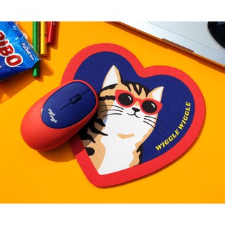 [Wiggle Wiggle]  Heart Mouse Pad แผ่นรองเม้าส์ + wireless mouse