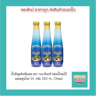 น้ำมังคุดทิพย์มงคล ตรา พนารินทร์ ผสมน้ำผลไม้และสมุนไพร 24 ชนิด 250 ml. (3ขวด)