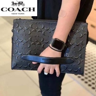 กระเป๋า COACH STRUCTURED POUCH F75914 แท้💯 ส่งฟรี