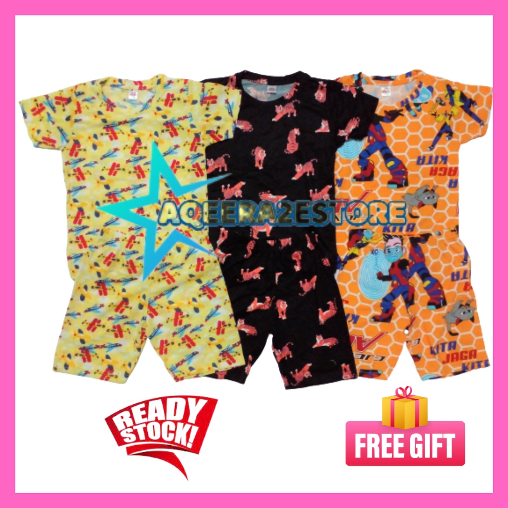 (1Y-6Y) PLAYSET BUDAK LELAKI /PEREMPUAN SELUAR PENDEK BRAND SUSHMI FULL COTTON KIDS PLAYSET SHORT PA