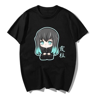 [S-5XL] เสื้อยืด พิมพ์ลายการ์ตูน Kimetsu No Yaiba Chibi Muichiro Tokito Mist Hashira Kawaii สําหรับผู้ชาย 879589