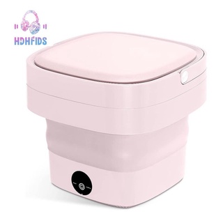 Folding Portable Washing Machine, Lightweight Convenient Washer for Camping, Travelling, Gift for Family,Pink,US Plug