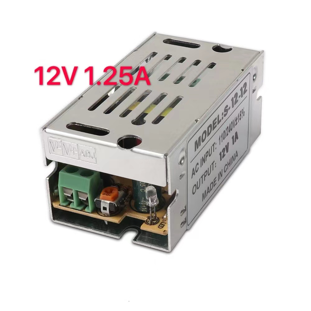Switching Power Supply สวิตชิ่งเพาเวอร์ซัพพลาย 12V 2A 25W(สีเงิน)