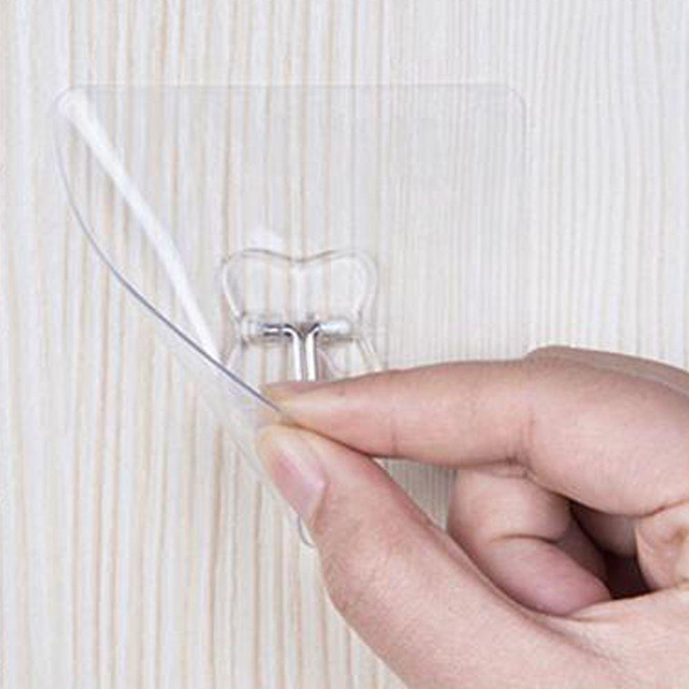 Lontime 1/6PCS Traceless Hooks Strong ผู้ถือห้องครัวโปร่งใสในครัวเรือน Wall Rack - รูปที่ 5