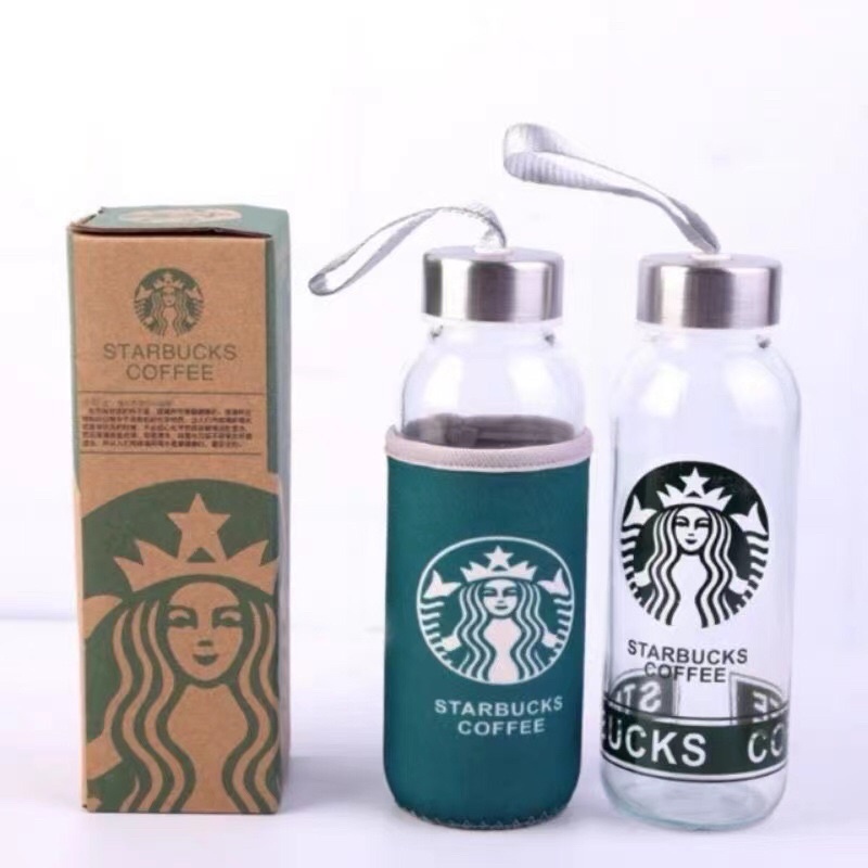ขวด​แก้ว​สตาร์บัค​พร้อมส่งเก็บอุณหภูมิ 300ml