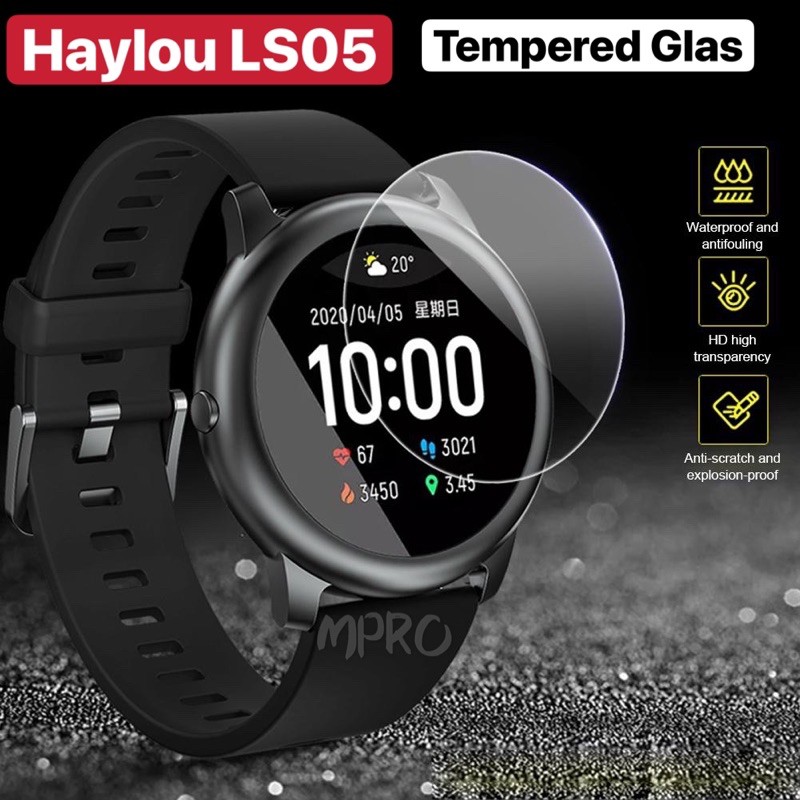 ฟิล์มกระจกนิรภัยสําหรับ Xiaomi Haylou Solar LS05 นาฬิกา Jam Tangan Cermin Haylou Solar LS 05 ป้องกัน