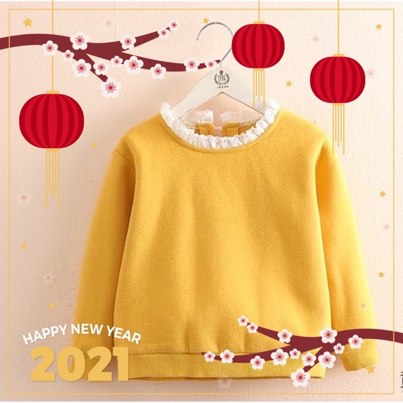 [HOT] เสื้อสเวตเตอร์ผ้าฟลีซ Baby&Kids Element สําหรับเด็กผู้หญิงตั้งแต่ 14-17 กก