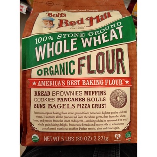 WHOLE Wheat 100% Organic Flour - 2.27 kg / Stone Ground Robs Red Mill