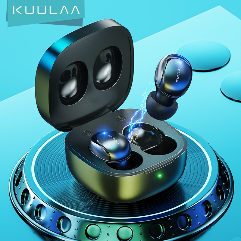 Kuulaa หูฟังสเตอริโอไร้สายบลูทูธ 5.0 TWS กันน้ํา สําหรับ iPhone 12pro max 12pro 12mini