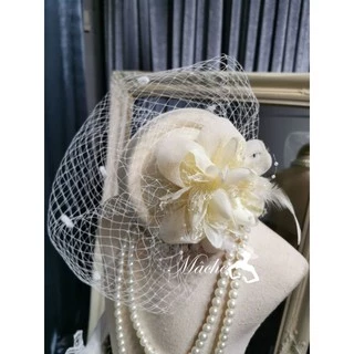 SETN009กิ๊บหมวก ผู้ดีอังกฤษ fascinator​ สไตส์คุณหนูผู้ดีอังกฤษ​ กิ๊บหมวก