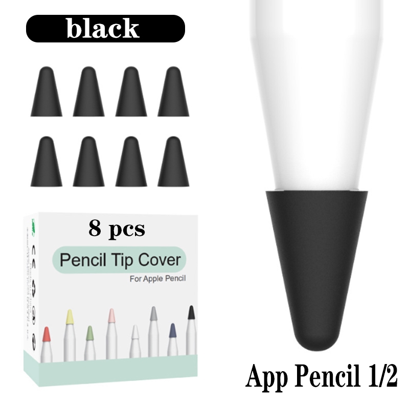 เคสปากกาสไตลัส ซิลิโคนนิ่ม กันลื่น สําหรับ Apple Pencil 1st 2nd 2-8 ชิ้น ปลอกปากกา APPLEPENCIL 2