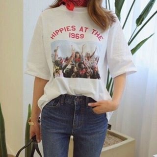 Korea vintage hippies at the 1969 screen t-shirt