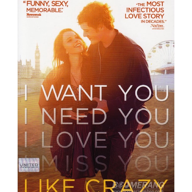 Like Crazy (2011) รักแรก รักแท้ รักเดียว (O-ring) (DVD) ดีวีดี