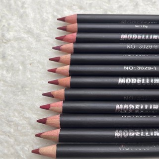 💋ดินสอเขียนขอบปาก Lipliner ดินสอกันน้ำ ขอบปาก ยี่ห้อ MODELLING ฝาหัวโต