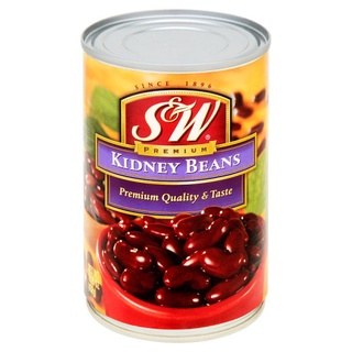 สุดยอด!✅ เอสแอนด์ดับบลิว ถั่วแดงสีเข้ม 432กรัม S&amp;W Kidney Beans 432g