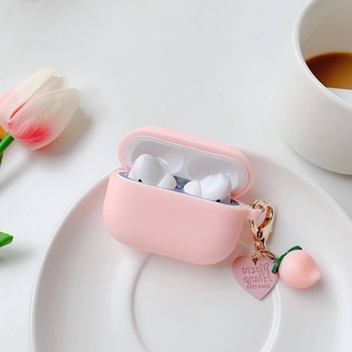 เคสหูฟังบลูทูธ ซิลิโคน TPU ลายดอกไม้ พีชน่ารัก สําหรับ Sony LinkBuds S