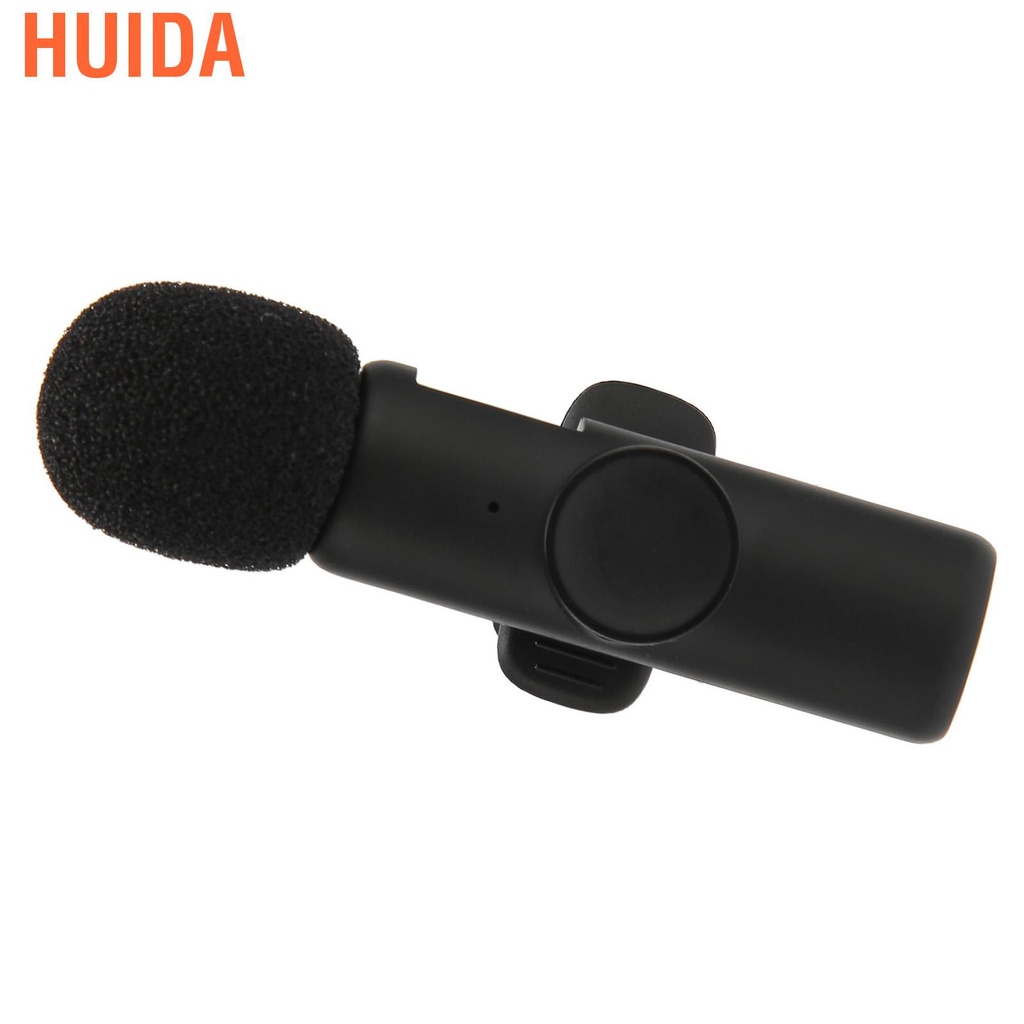 Huida Wireless Microphone Plug and Play Auto Syncs USB Type C Lavalier ...
