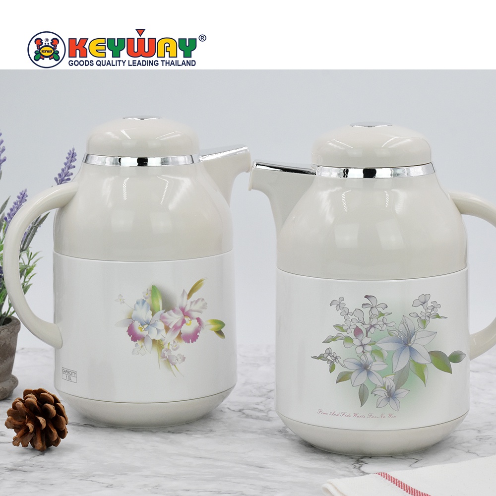 กระติกน้ำร้อนสูญญากาศไส้ปรอทแก้ว มีที่กรองใบชา ( 1000 ml ) Vacuum Jug Keep Beverages Hot : H-306