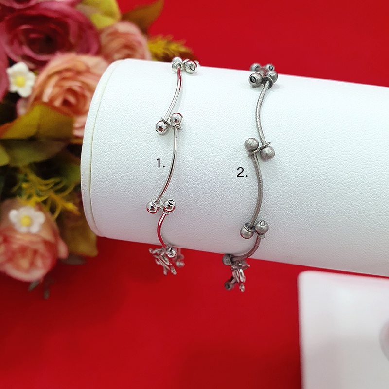 สร้อยข้อมือโรเดียม, สีเงิน ตะขอตัวเอ็น เครื่องประดับแฟชั่น ใส่ได้ทุกโอกาส พร้อมส่ง ราคา ถูกที่สุด ดีลบีเคเค รูปภาพหลัก