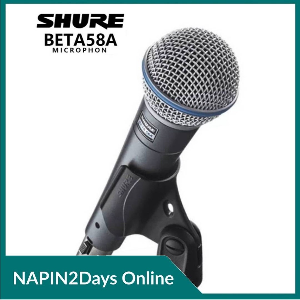 ไมค์ SHURE BETA 58A  (ไมค์สาย)ไมโครโฟน SHURE BETA 58A เป็นไมค์ร้อง เหมาะกับใช้งานบนเวที หรือ Live So