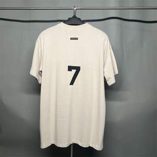 FOG FEAR OF GOD 7th High Street Loose Numbers 7 Flocked Printed Mens and Womens Short Sleeves T-shirt