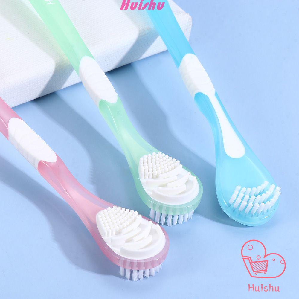 HS???? Oral Hygiene Tongue Scraper Silicone Toothbrush Tongue Cleaner