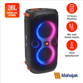 JBL Partybox 110 ลำโพงปาตี้มาพร้อมไฟ LED แบบไดนามิก กันน้ำระดับ IPX4 กำลังขับ 160 วัตต์