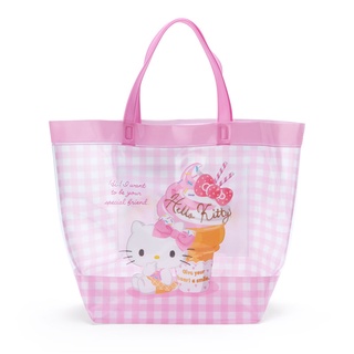 กระเป๋าใสก้นกลม ลาย Hello Kitty(ตาราง) kt / Hello Kitty / HelloKitty